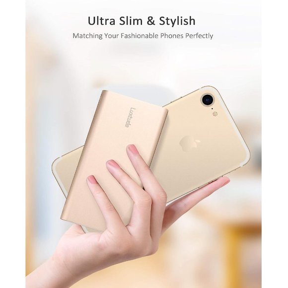 Luxtude Ultra Slim Portable Charger, 5000mAh Lightweight Rose Gold‎ - Picture 2 of 9